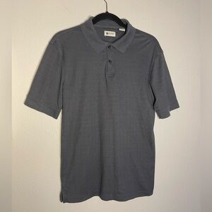 Haggar Clothing Men's Gray Cotton Polo